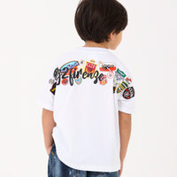 T-SHIRT - LOGO SCUDETTI - BIANCA