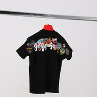 T-SHIRT - LOGO SCUDETTI - NERA