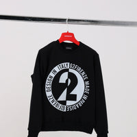 FELPA GIROCOLLO - BLACK & WHITE - NERA