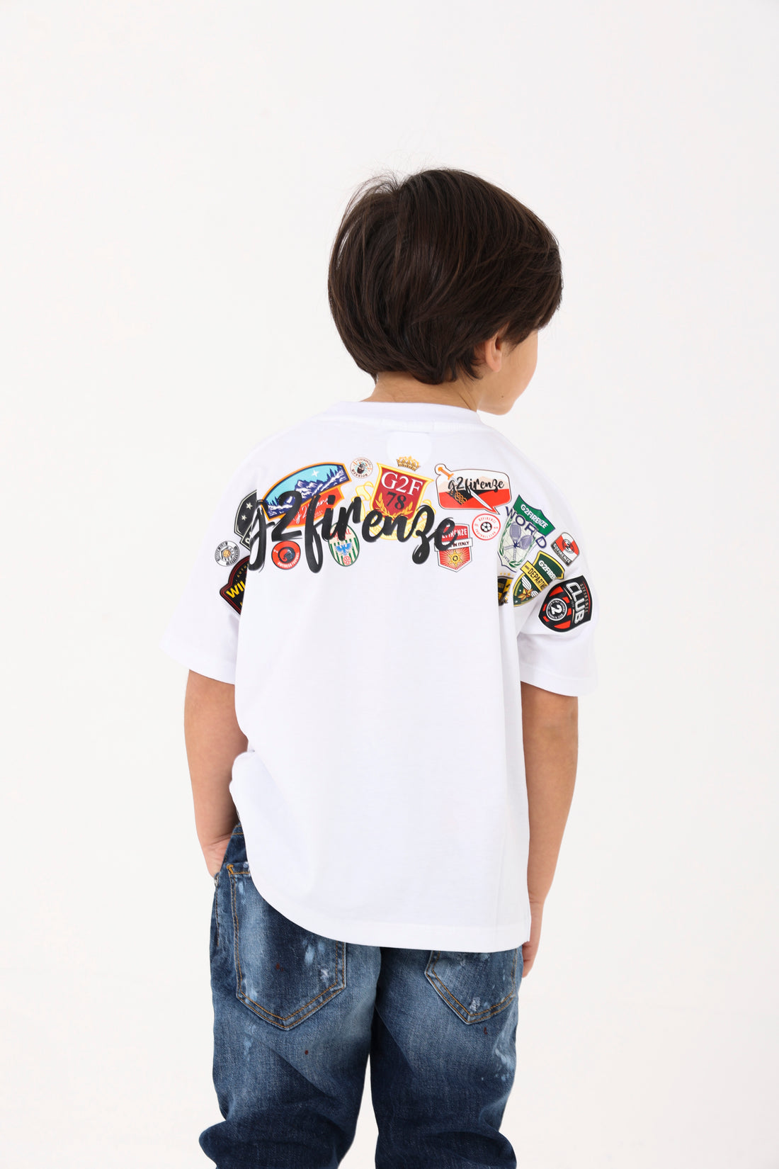 T-SHIRT - LOGO SCUDETTI - BIANCA
