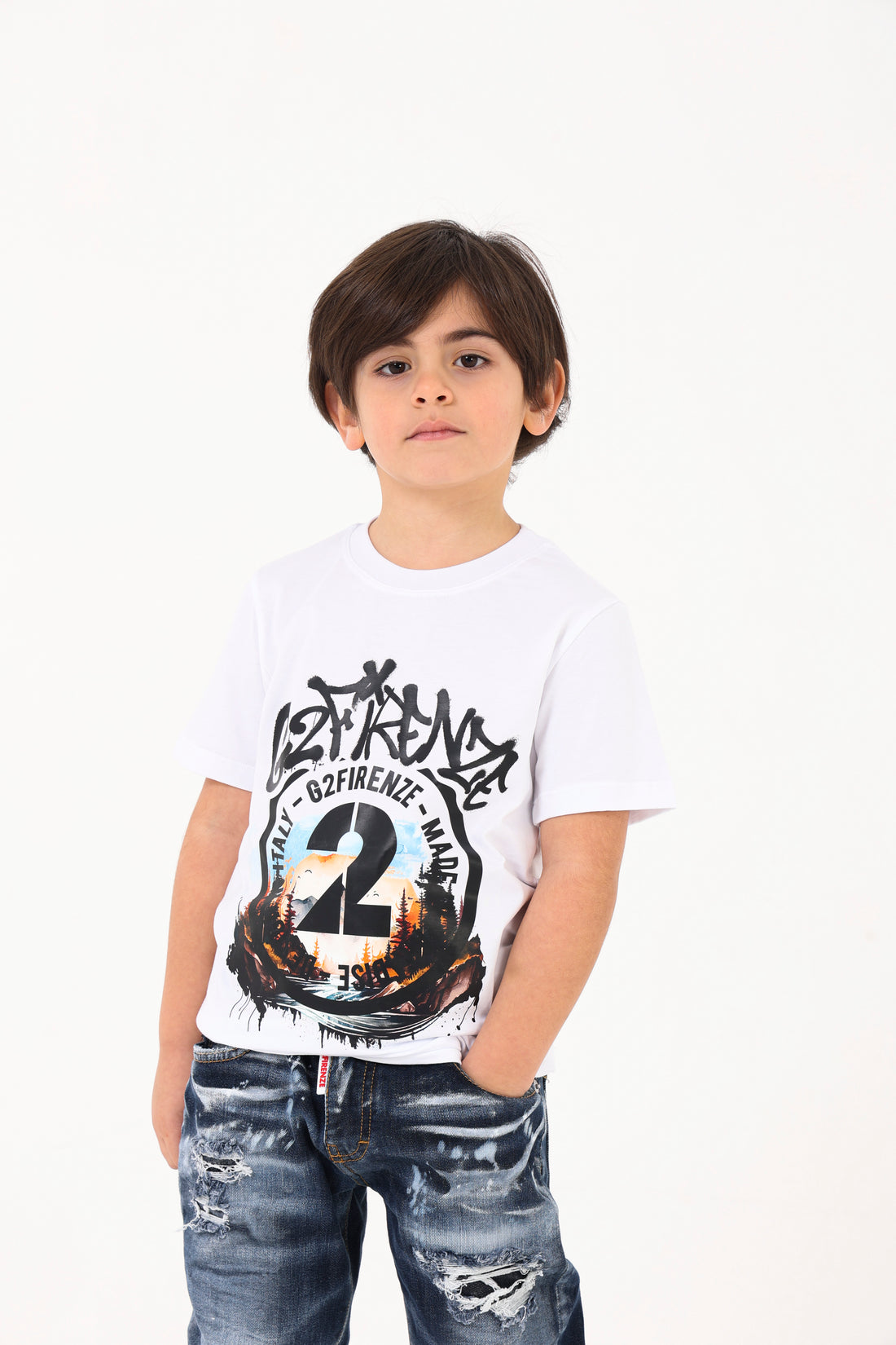 T-SHIRT - MOUNTAIN - BIANCA