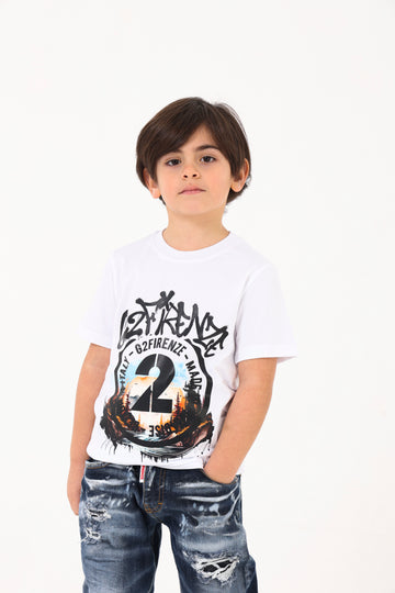 T-SHIRT - MOUNTAIN - BIANCA