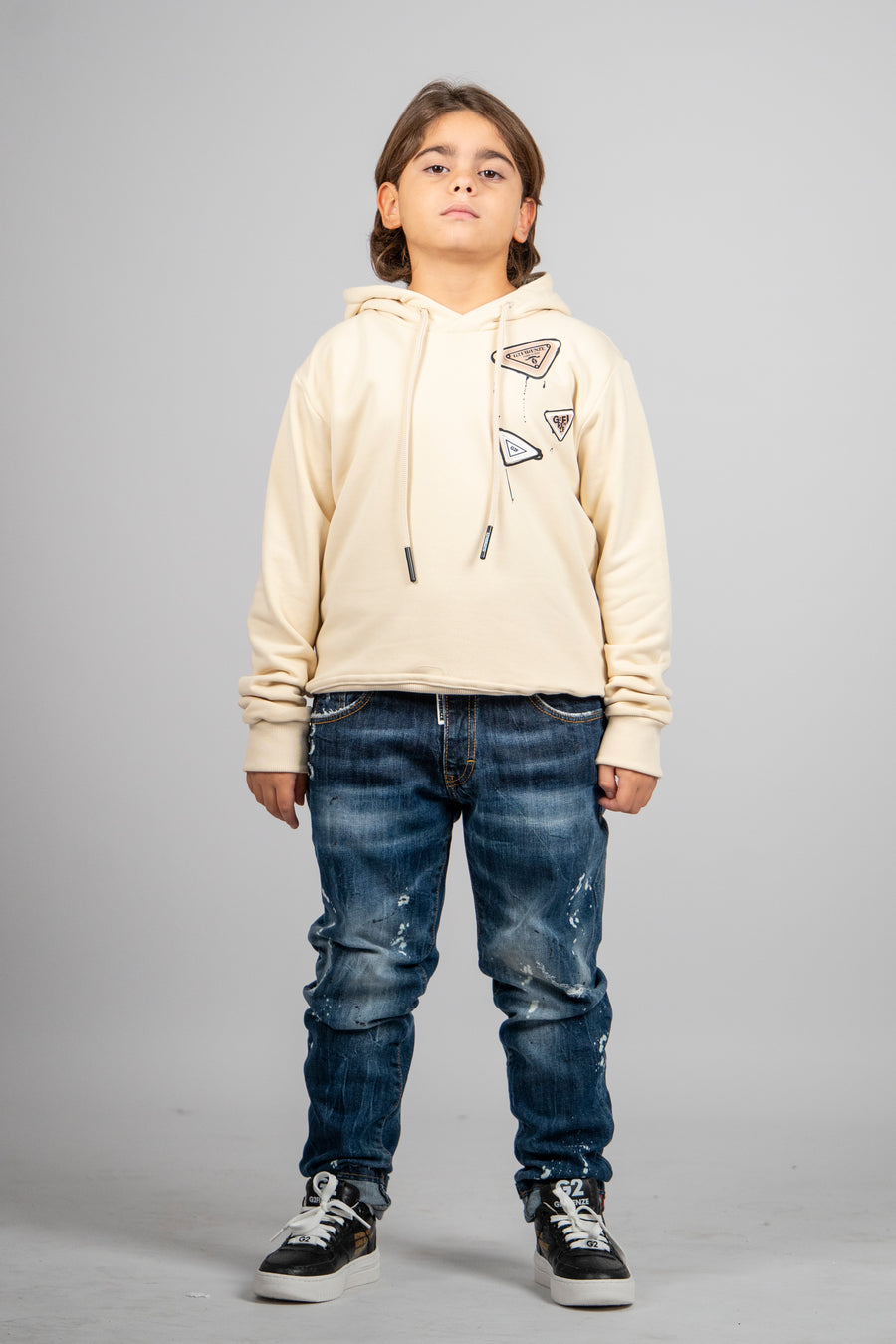 FELPA CON CAPPUCCIO -   APPLICATION