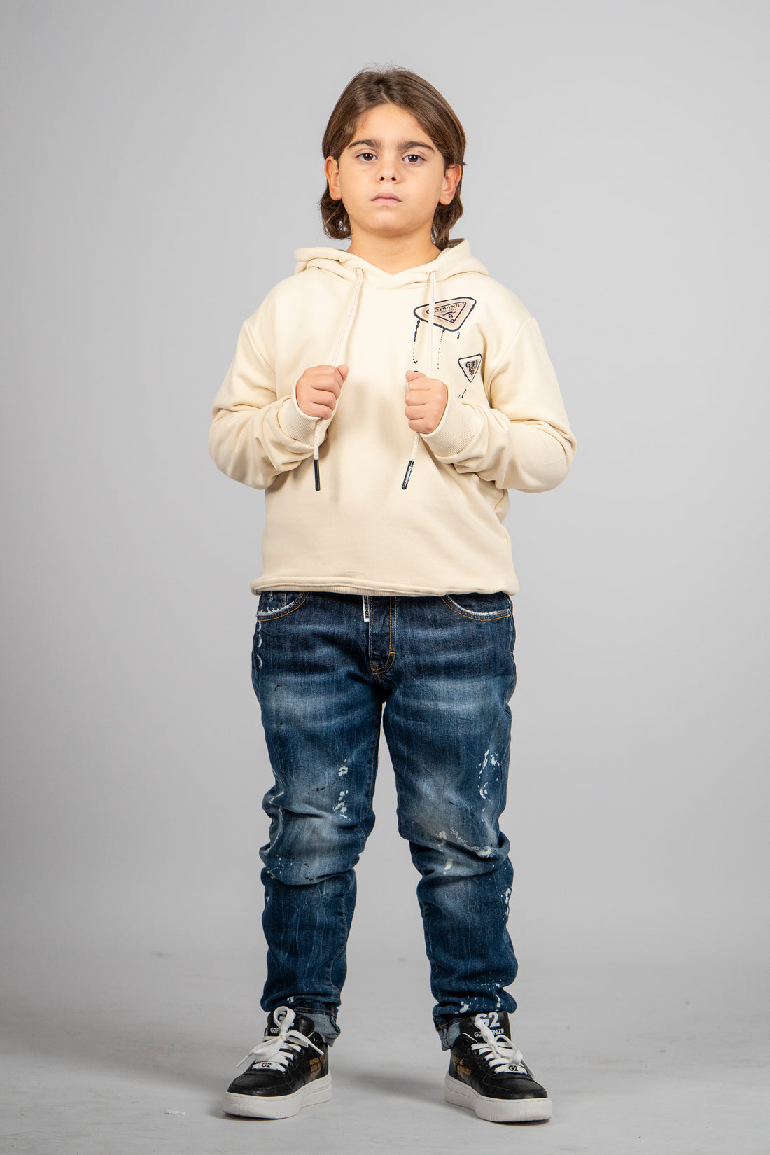 FELPA CON CAPPUCCIO -   APPLICATION