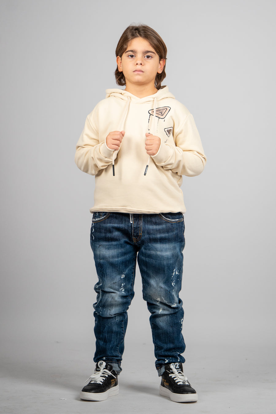 FELPA CON CAPPUCCIO -   APPLICATION