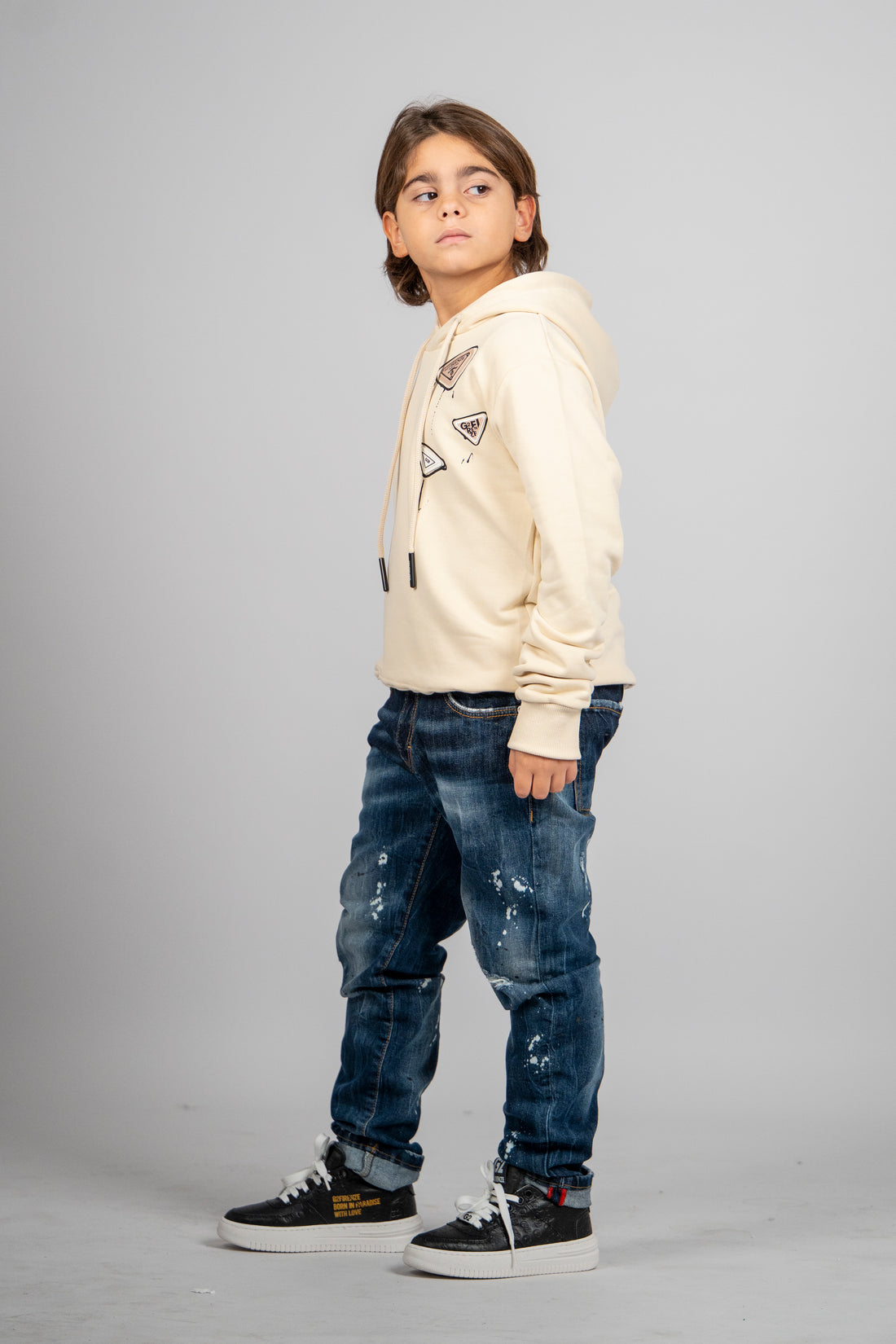 FELPA CON CAPPUCCIO -   APPLICATION