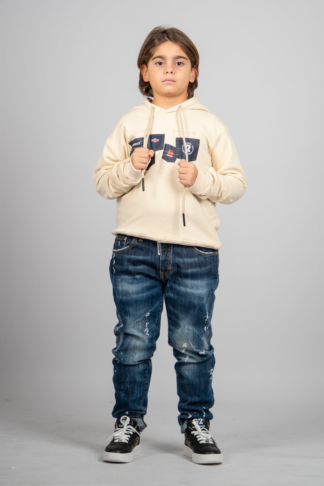 FELPA CON CAPPUCCIO -  MULTIPOCKET