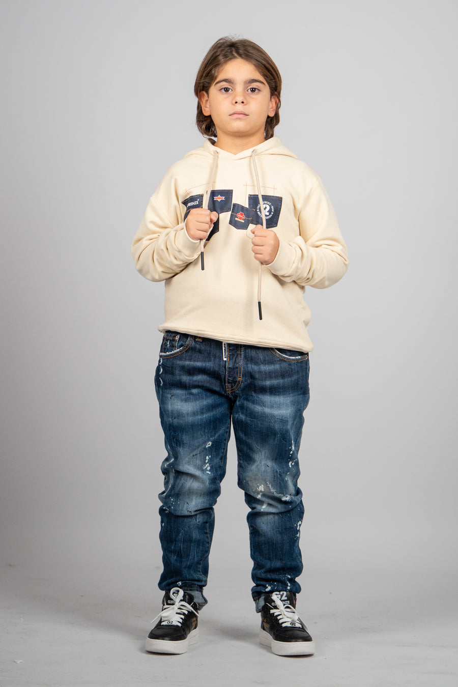 FELPA CON CAPPUCCIO -  MULTIPOCKET