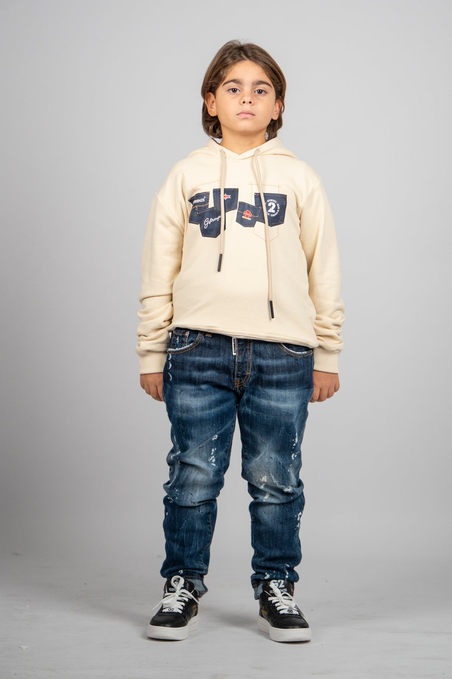 FELPA CON CAPPUCCIO -  MULTIPOCKET