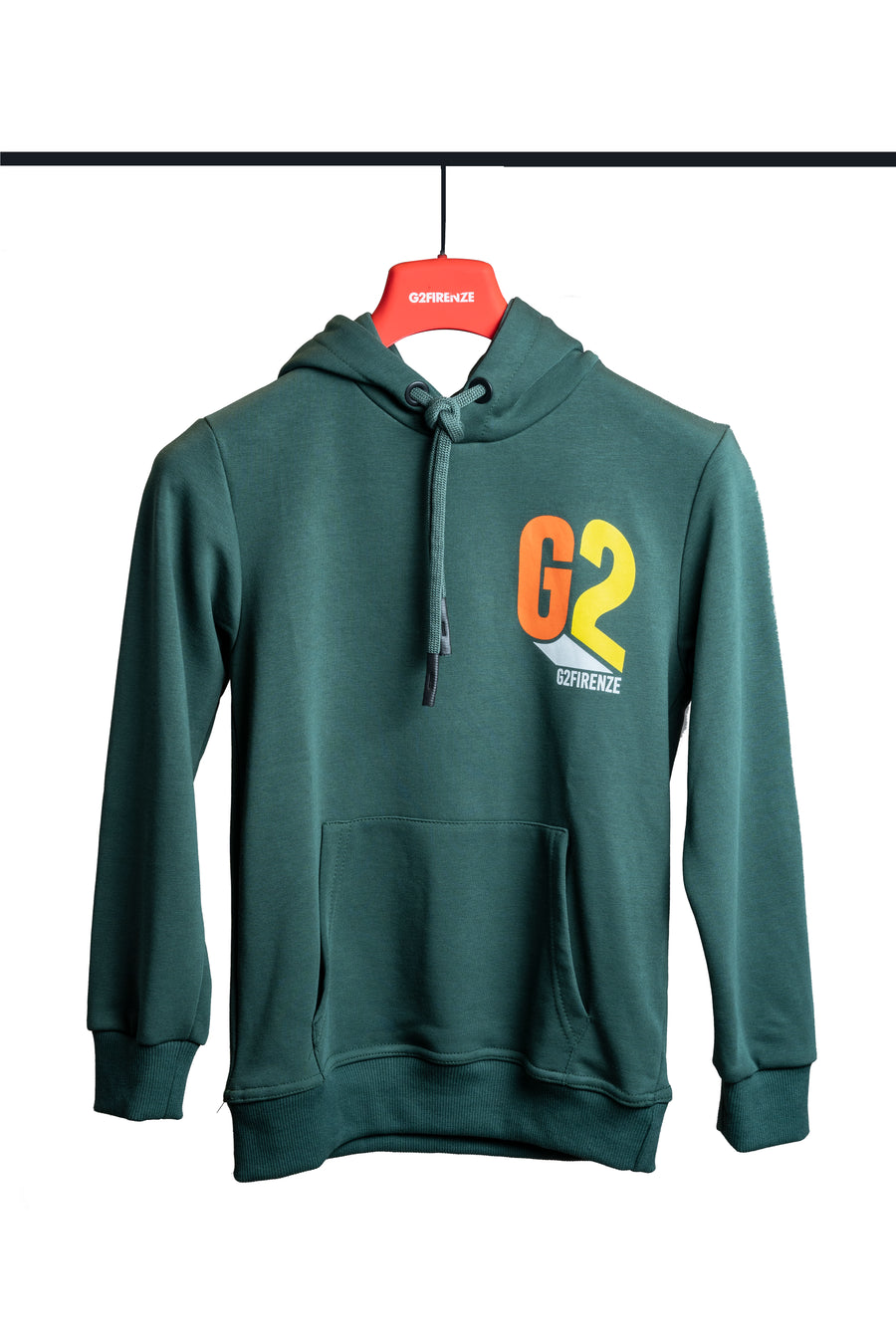 FELPA CON CAPPUCCIO - GREEN HOODIE - VERDE