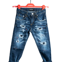 JEANS - SUPER BLEACH SCHIZZI ROSSI