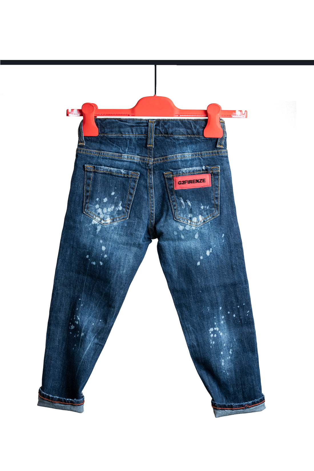 JEANS - SUPER BLEACH SCHIZZI ROSSI