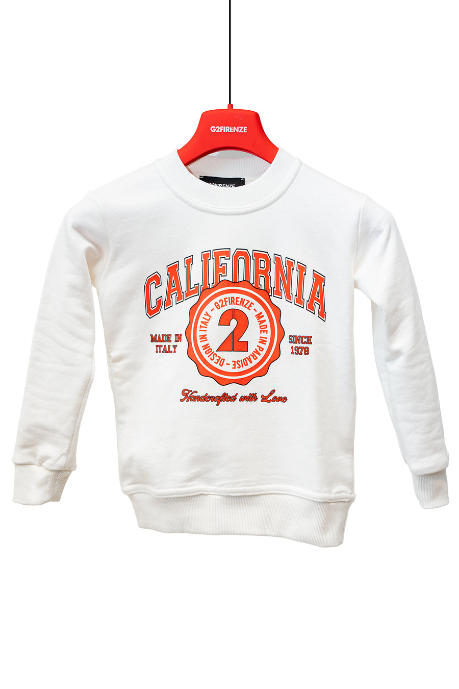 FELPA BASIC - CALIFORNIA - BIANCO