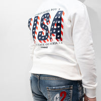 FELPA BASIC - USA - BIANCO