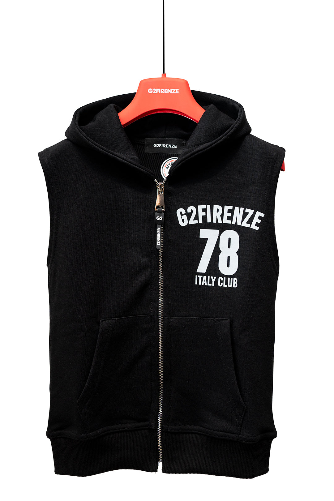 GILET IN FELPA - 78 - NERO