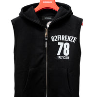 GILET IN FELPA - 78 - NERO