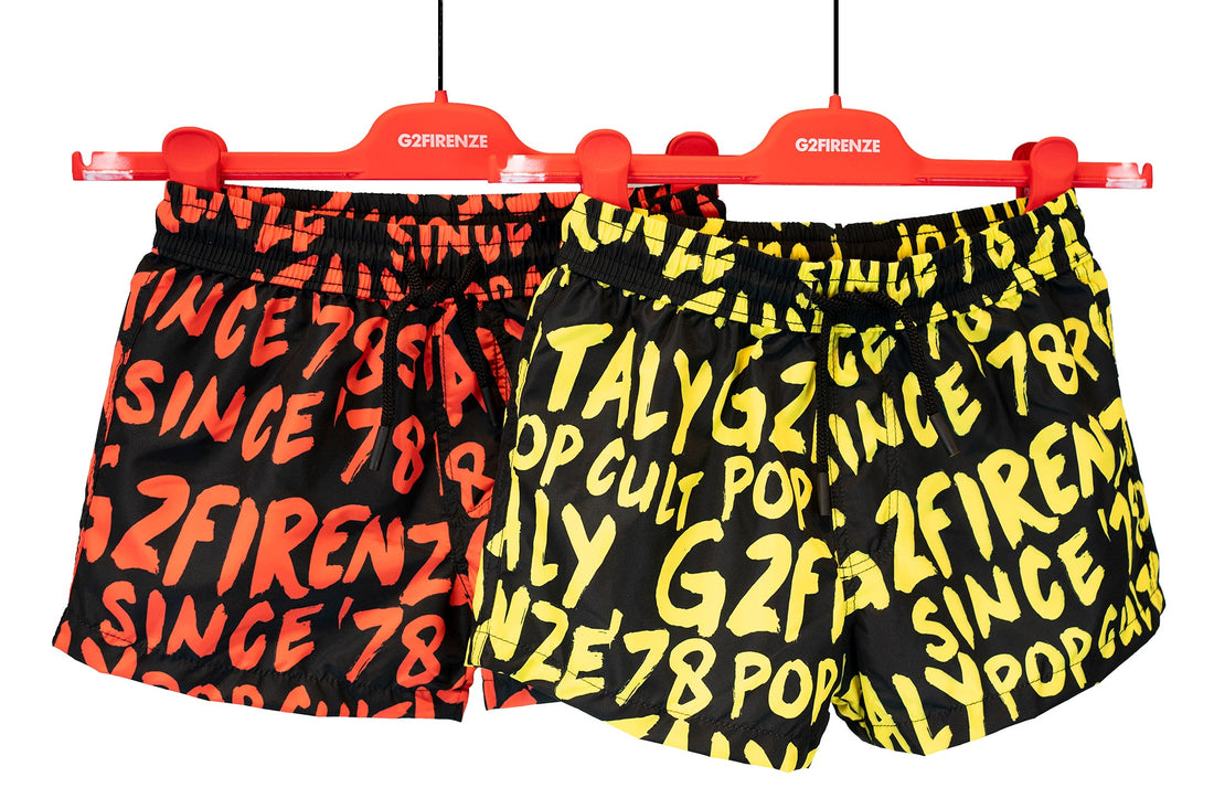 COSTUME BOXER - POP 80 - ROSSO