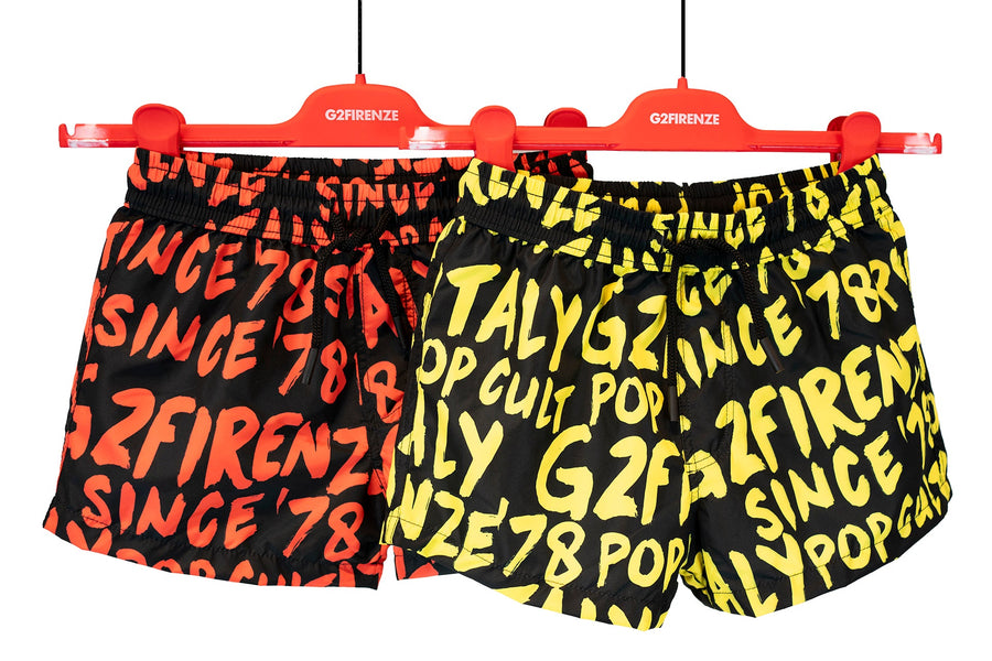 COSTUME BOXER - POP 80 - ROSSO